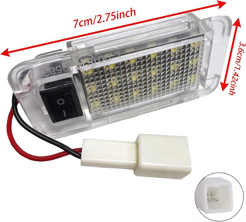 csslyzl 1Pcs LED Luggage Compartment Lights with on/off Switch Assembly Compatible with Toyota RAV4 2022 2023 2024 2025, White Full LED Interior Trunk Rear Cargo Area Light - Image 2
